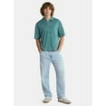 thumbnail image 2 of No Boundaries Boxy Button Down Shirt with Short Sleeves, Men's and Big Men's, 2 of 2