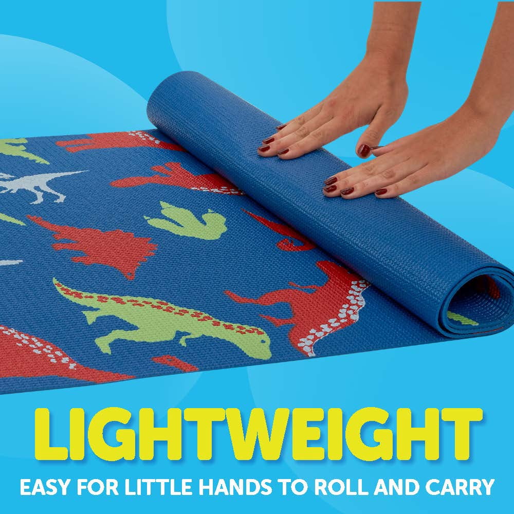 Waddle Yoga Mat, Yoga Mat for Kids, My First Yoga Mat, Exercise Mat for Toddlers, Kids Ages 3 Years and Up, Dino