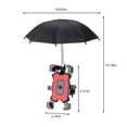 thumbnail image 3 of Soporte para móvil de moto giratorio de 360° con protector solar y funda de lluvia - Soporte ajustable para teléfono de moto para smartphones de 4-7 pulgadas, 3 of 8