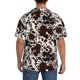 thumbnail image 3 of Balery Cow Skin Camisa Casual de Manga Corta con Botones para Hombre, Texturizada, Estilo Cubano, para Playa, Verano-Medium, 3 of 5