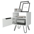 thumbnail image 6 of Begonia Nightstand, Shelf, Single Door Cabient, Hairpin Legs, White Night Stand Bedside Table Bedroom Side Table Furniture, 6 of 9