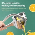 thumbnail image 3 of Premium Fruit Juice Squeezer - Heavy Duty Handheld Juicer Squeezer & Manual Hand Press Juicer, Aluminum Metal Juicer Hand Press for Citrus Lemon & Orange (M), 3 of 6
