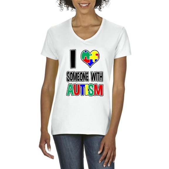 Normal is Boring - Women's T-Shirt V-Neck Short Sleeve, up to Women Size 3XL - Autism Awareness