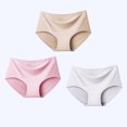 thumbnail image 1 of 1/3 Piezas De Seda De Hielo Sin Rastro Ropa Interior Ultrafina Invisible Costuras Para Mujer Talla Grande M-XXL, 1 of 4