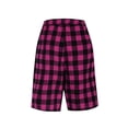 thumbnail image 6 of Miluxas Womens Plaid Lounge Sets 2 Piece V Neck Short Sleeve Button Up Shirt and Drawstring Shorts House Sets Beach Vacation Outfits Hot Pink, 6 of 8