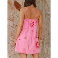 thumbnail image 3 of SUNSIOM Femmes Été Sans Manches Mini Robe Spaghetti Bretelles Dos Nu Graphique Imprimer une Ligne Robe Plage Robe de Soleil, 3 of 8