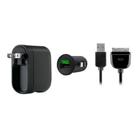 Belkin 3ft 2.1 Amp iPhone 4 4S Car and Wall Charger - Black