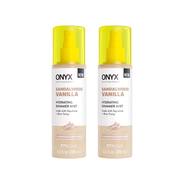 Onyx Professional Mist Hidratante con Brillo, Sándalo y Vainilla, 2x200 ml