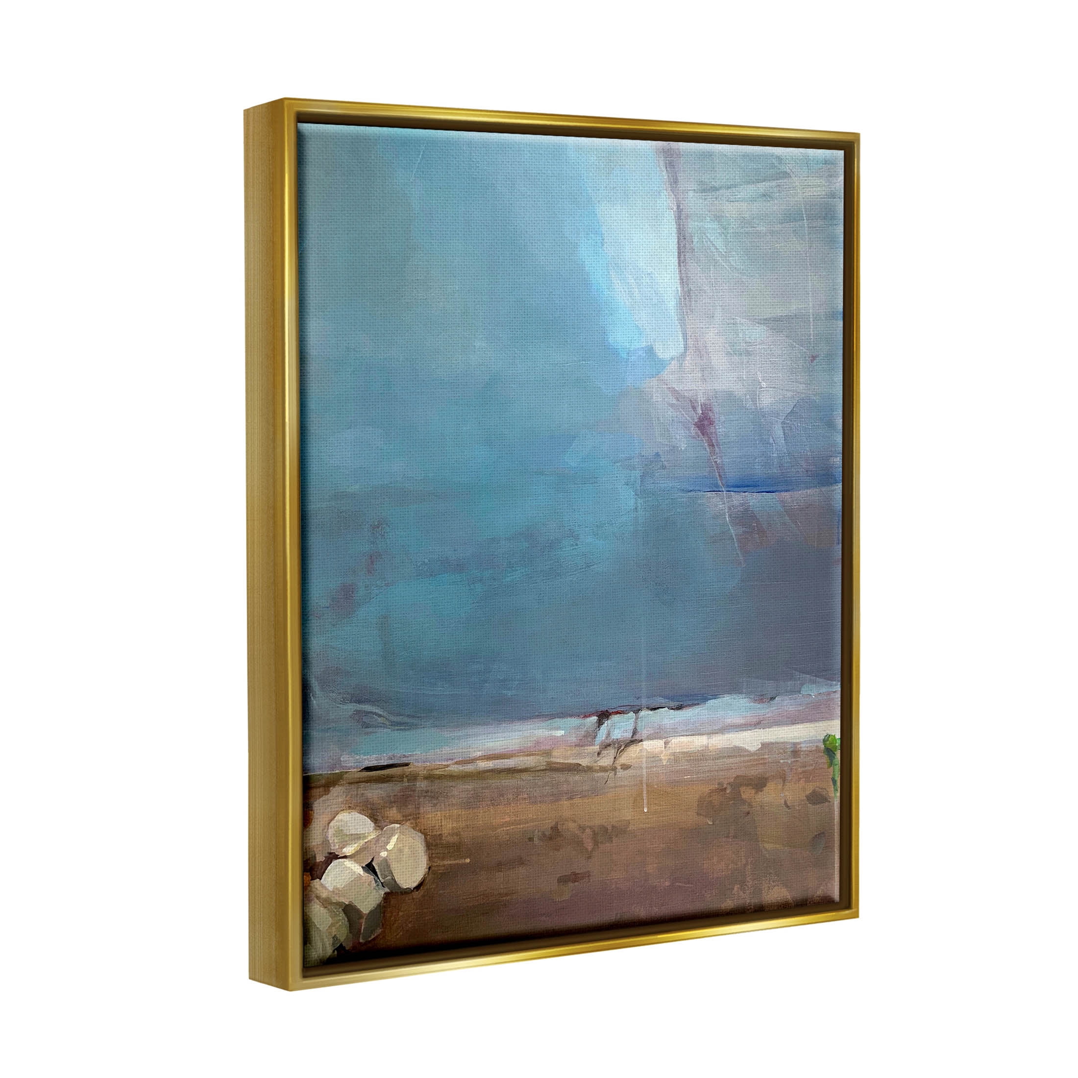 Abstract Sky Scenery Landscape Abstract Painting Metallic Gold Framed Art Print Wall Art