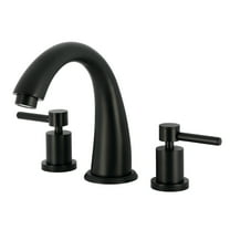 Kingston Brass KS2360DL Concord Two-Handle Deck Mount Roman Tub Faucet, Matte Black