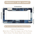 thumbnail image 3 of 1 Pcs Denim Patchwork License Plate Frame, License Plate Cover for Car Decorative Parts, Aluminum License Plate Bracket Holder Rust-Proof Weather-Proof for US Standard Car, 3 of 9
