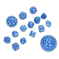 thumbnail image 2 of Juego de Dados Poliédricos Completos de Acrílico, 15 Piezas, Azul - Juguetes Educativos para Niños, Juego de Rol, Fiestas, 2 of 10