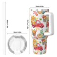 thumbnail image 4 of Fotbe Autumn Harvest Truck Pattern 40oz Ice Bully With Handle And Straw Stainless Steel Vacuum Insulated Cup And 2 In 1 Straw Lid, 4 of 8