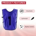 thumbnail image 5 of Uxcell Soccer Training Vest, Team Sports Pinnies Reversible Numbered Soccer Practice Pennies Large Purple, 5 of 7