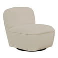 thumbnail image 7 of BELLEZE Modern Upholstered Swivel Accent Chair with Hidden Storage, 360° Rotating Chair, Easy Assembly Compact Chair for Living Room, Bedroom, Office, Space-Saving Design - Beige, 7 of 7