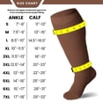 thumbnail image 4 of Mojo Compression Socks for Men, Women 3 Pairs Opaque 20-30mmHg Brown, Large, 4 of 5