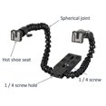 thumbnail image 3 of Flexible Dual Arm Hot Shoe Flash Bracket Mount Holder For Macro Shot Camera Accessories, 3 of 5