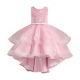 thumbnail image 7 of Gvdentm Girls Party Dress Princess Girls Dress for Wedding Birthday Party with Train Party Dresses for Girls Pink,7-8 Years, 7 of 7