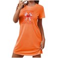 thumbnail image 1 of Nexjvus Chemises de Nuit Femmes Manches Courtes Col Rond Chemise de Nuit Imprimé Floral de Noël Taille m, 1 of 3