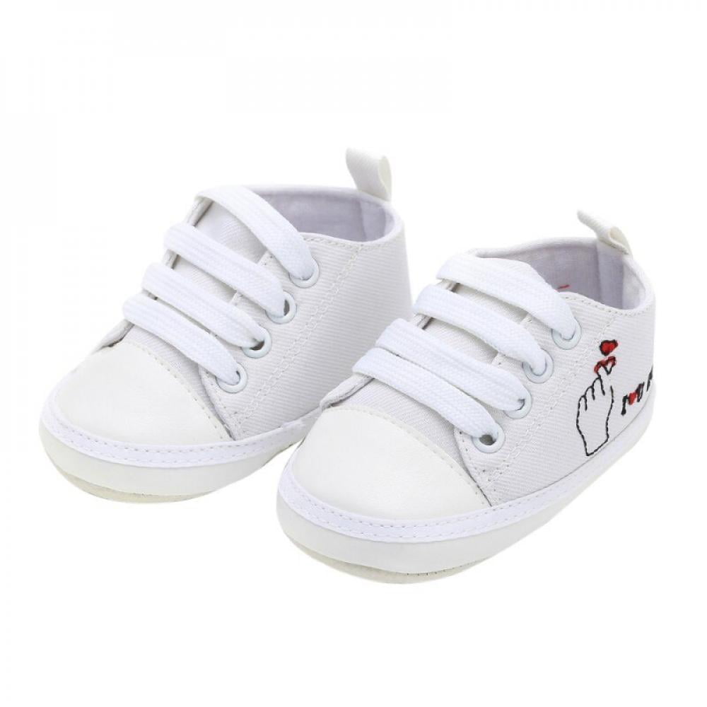Newborn Newborn Baby Boys Girls New Style Canvas Shoes Letter Sneaker Soft Shoes 