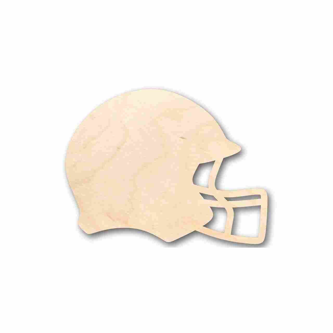 Unfinished Wood Football Helmet Shape NFL DIY Helmet Craft up to