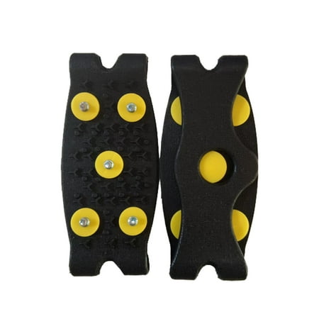 PRETXORVE Outdoor Sports 5 Tooth and Nail Ice Claw Shoe Cover Winter TPE Climbing Ice and Snow Ground Foot Cover PRETXORVE Outdoor Sports 5 Tooth and Nail Ice Claw Shoe Cover Winter TPE Climbing Ice and Snow Ground Foot Cover