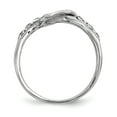 thumbnail image 2 of Sterling Silver Rhodium-plated Polished w/CZ Heart Ring - Size 6, 2 of 3