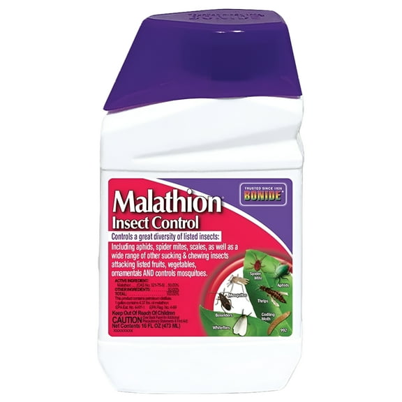 Bonide Malathion Insect Control, 16 oz Ready-to-Mix Concentrate Bug & Spider Mite Killer for Outdoor Garden Use