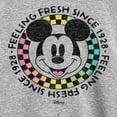 thumbnail image 3 of Disney - Mickey & Friends - Feeling Fresh Since 1928 - Retro Checkered Style - Toddler And Youth Long Sleeve Graphic T-Shirt, 3 of 5