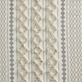 thumbnail image 4 of Cotton Printed Curtain Panel with Chenille Stripe and Lining, Decorative Boho Curtains with Tassels for Kitchen Bedroom, 1 Panel, 4 of 9