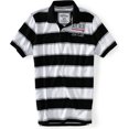 thumbnail image 1 of Aeropostale Hombres Aero So. California. Polo de rugby, negro, mediano, 1 of 1