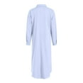 thumbnail image 6 of YDFCWXW Women's Casual Button Down Maxi Shirt Dress Long Sleeve Button Up Tunic Long Dress Fall Fashion (White, L), 6 of 6