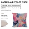 thumbnail image 2 of Decor Pillows Chic Floral Blue Pink Gold Rainbow Marble Pillowcases 18"x18" Romantic Marble Gradient Rose Gold Pink Linen Pillow Cover Gifts for Home Decor, 2 of 7