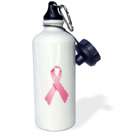 

3dRose Painted Pink Ribbon - Art- Breast Cancer Awareness Sports Water Bottle 21oz