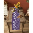 thumbnail image 4 of Hokiten Table Runners 70 Inches Long Dress Scarves, Purple Flower Farmhouse Coffee/Dining/Kitchen Table Decor, Holiday Table Runner, Country Garden Floral Aesthetics Plant 13x70 Inch, 4 of 7