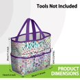 thumbnail image 3 of Garden Tool Bag,Pioneer Flower Floral Print Pattern Garden Tool Organizer,Garden Gifts,Waterproof Multi-Pocket Garden Tool Storage 11.8x5.5x11.4 Inch(Tools NOT Included), 3 of 6