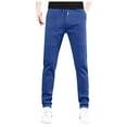 thumbnail image 1 of European Solid Color Splicing Pocket Elastic Straight Leg Pants For Men Casual Loose Trend Foreign Trade Sports Pants, 1 of 5