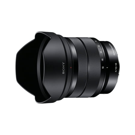 Sony - 10-18mm f/4 Wide-Angle Zoom Lens for Most NEX E-Mount Cameras - Black