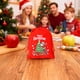 thumbnail image 5 of Decoraciones navideñas, adornos navideños, regalos navideños. Bolsa de regalo navideña de terciopelo rojo con cordón, bolsa estampada para dulces y galletas, bolsas de tela para regalos., 5 of 7