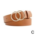 thumbnail image 5 of Fashion PU Leather Waist Belt Women Double Rings Belt Casual Waistband P7P7, 5 of 9