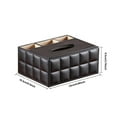 thumbnail image 3 of BE-TOOL Leather Tissue Box Paper Box Holder for Bathroom Bedroom Home Office White/Black, 3 of 5