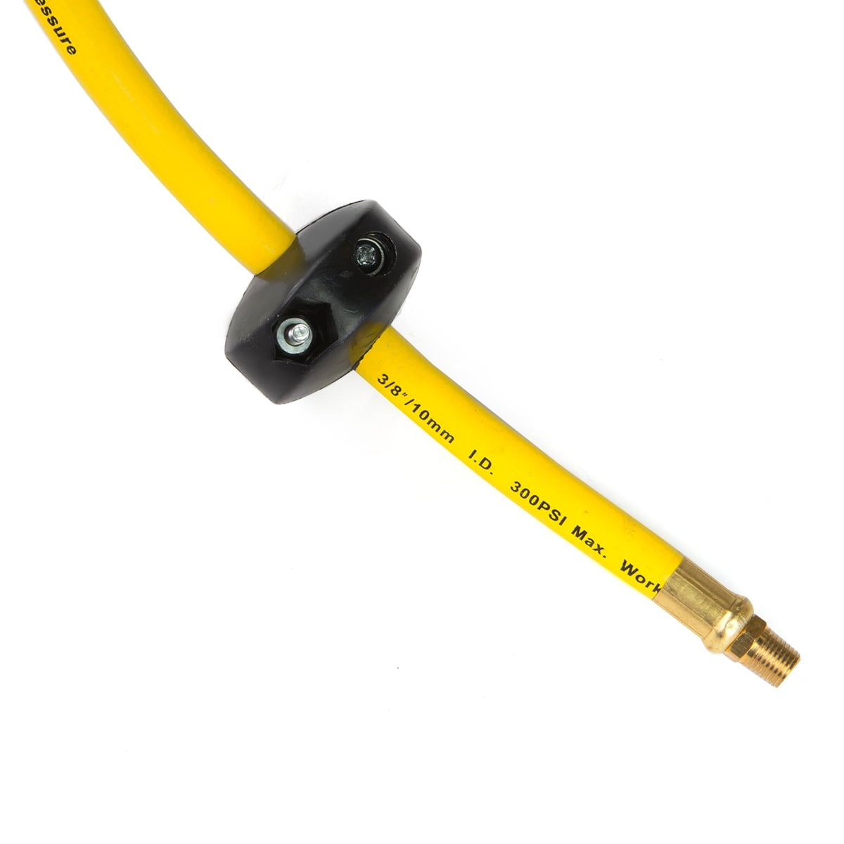 Stark USA 100' Auto Rewind Retractable Reel With 3/8" x 100' Rubber Air Hose With Brass Fittings, 300PSI Burst