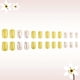 thumbnail image 4 of 24Pcs Square Press on Nail Glossy Design French Fake Nail Acrylic False Nail,Artificial Nail Glues on Nail for Womens, 4 of 4