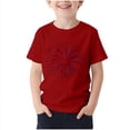 thumbnail image 1 of T-Shirt pour Enfants, Imprimé de la Fête de l'Indépendance à Manches Courtes et Col Rond, Haut Décontracté et Polyvalent pour Garçons et Filles de 3 à 15 Ans, 1 of 5