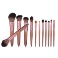 thumbnail image 1 of equipo superior de los cepillos de los cosméticos de la fibra de la manija ergonómica profesional del sistema de cepillo del maquillaje 12pcs, 1 of 8