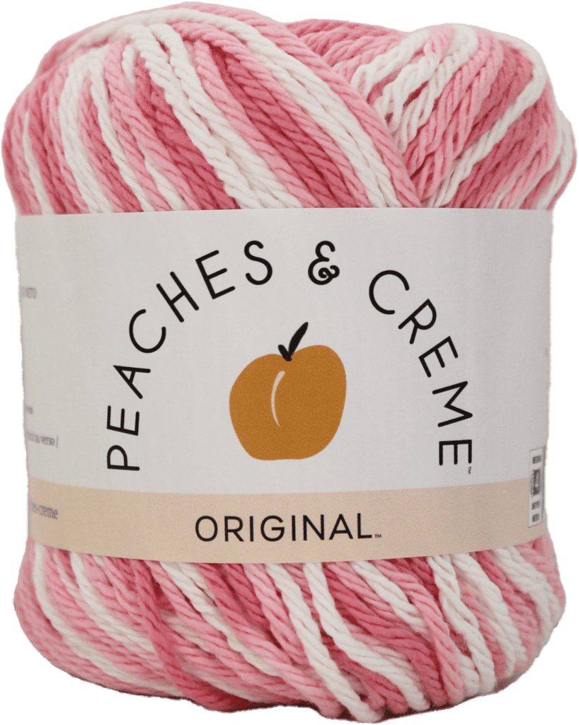 (2 pack) Peaches & Creme Cotton Yarn in Strawberry, 2 oz