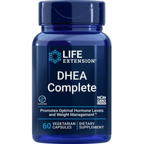 Life Extension DHEA Complete, with 7-Keto&reg; DHEA, promotes optimal hormone levels & weight management, gluten free, non-GMO, vegetarian, 60 capsules