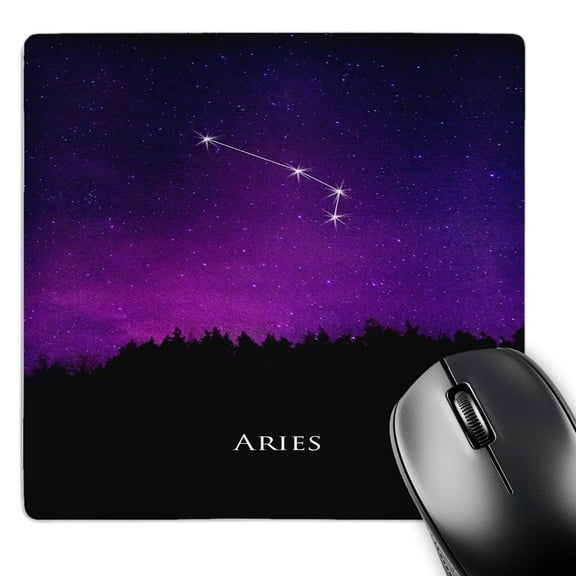 3dRose, Aries Constellation Night Sky Astrology Symbol Zodiac Horoscope Sign, MousePad