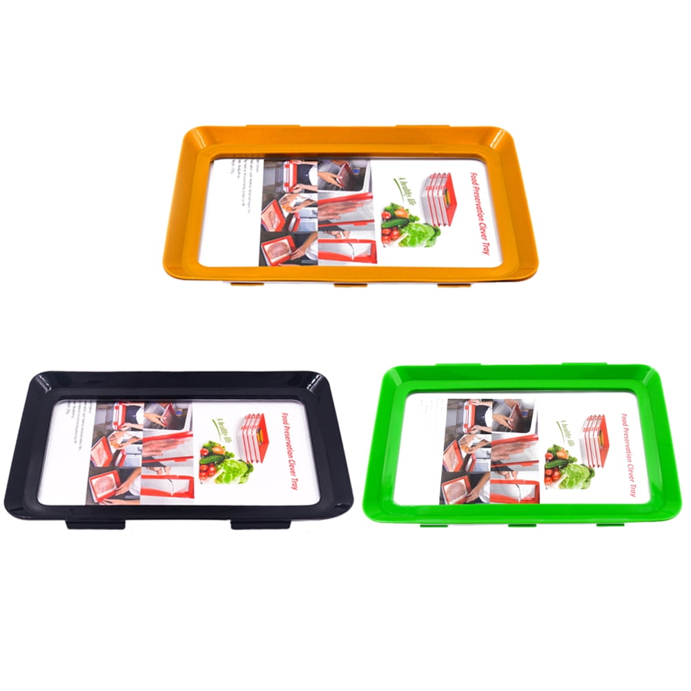 Xewsqmlo Food Preservation Tray Plastic Food Fresh Storage Plates