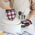 thumbnail image 6 of Pofeuu Heart Plaid Print Thickened Mini Silicone Oven Mitts Heat Resistant, Rubber Oven Mitt Gloves, Finger Pinch Grips, Pot Holder, Silicone Potholder, 6 of 7